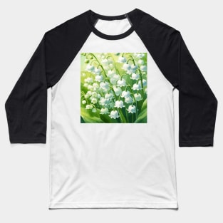 Lily of The Valley Flower Baseball T-Shirt